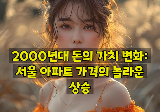 2000년대 돈의 가치 변화: 서울 아파트 가격의 놀라운 상승